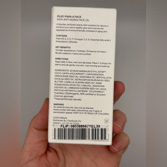 Costa Brazil KAYA ANTI-AGING FACE OIL 30ml/1fl oz - Picture 3 of 6